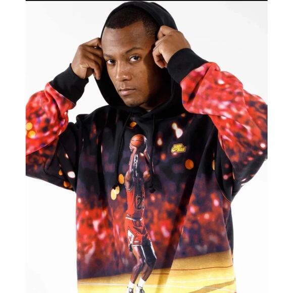 Nike Air Jordan Pullover Graphic Fleece Hoodie Black Sweater DC9610-010 M-L-XL - Picture 2 of 14